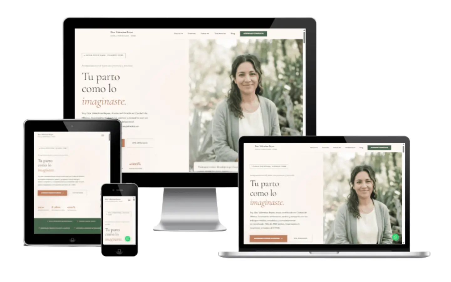 Ejemplo de página web para doula