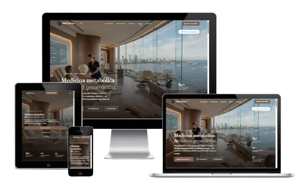 Ejemplo de página web para clínica de control de peso GLP-1