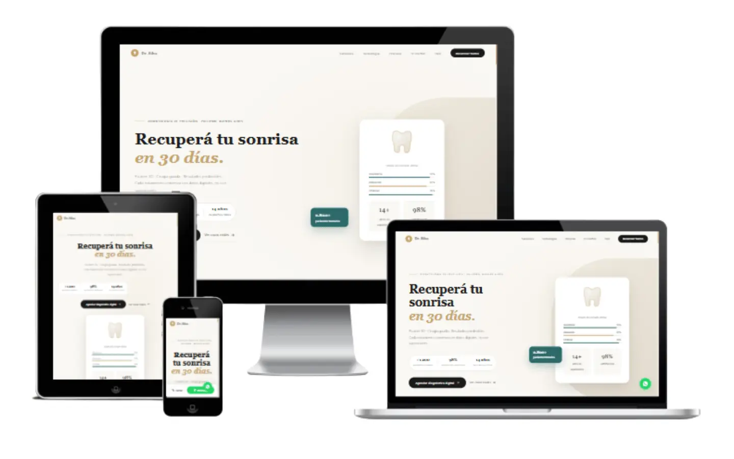 Ejemplo de página web para odontólogo
