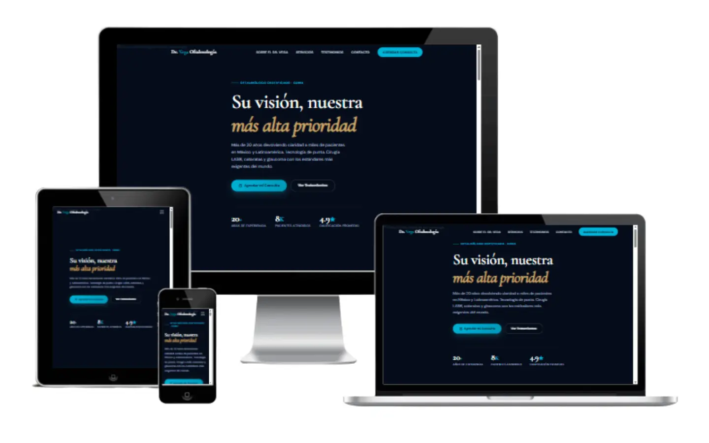 Ejemplo de página web para oftalmólogo