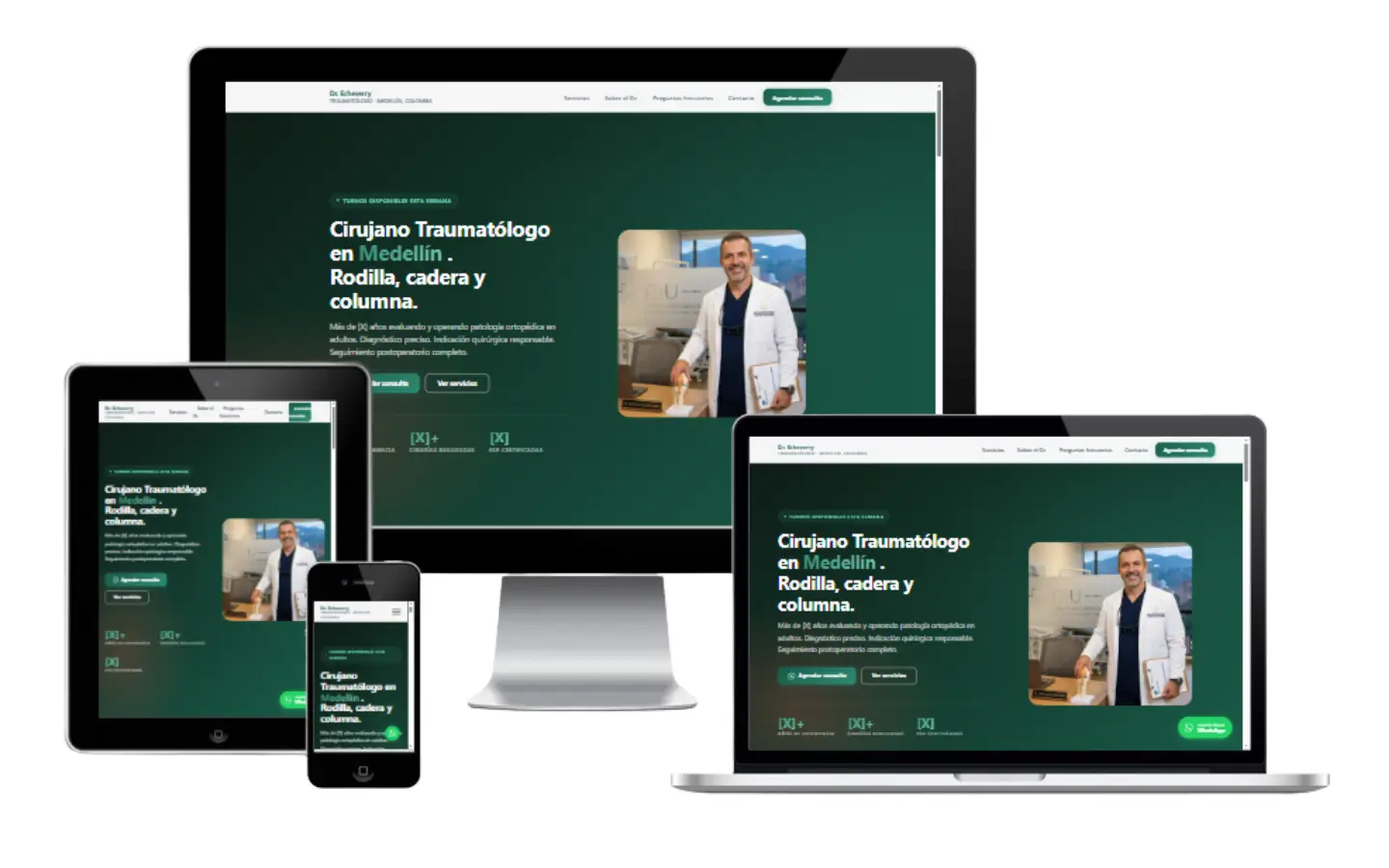 Ejemplo de página web para traumatólogo